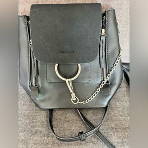EUC Lulus Sidewalk Stunner black vegan leather backpack.
